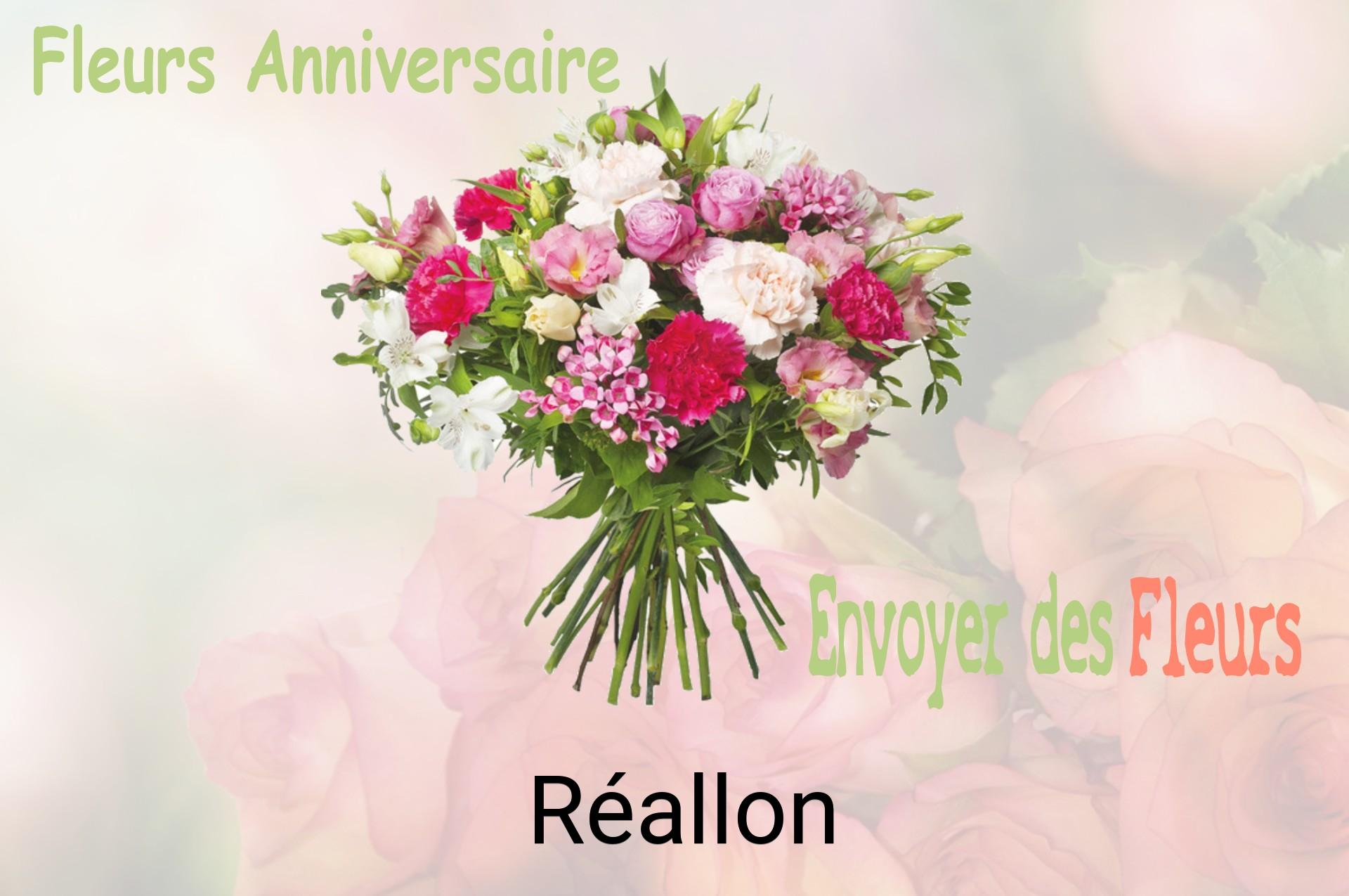 Bouquet de fleurs d’anniversaire livré à Réallon