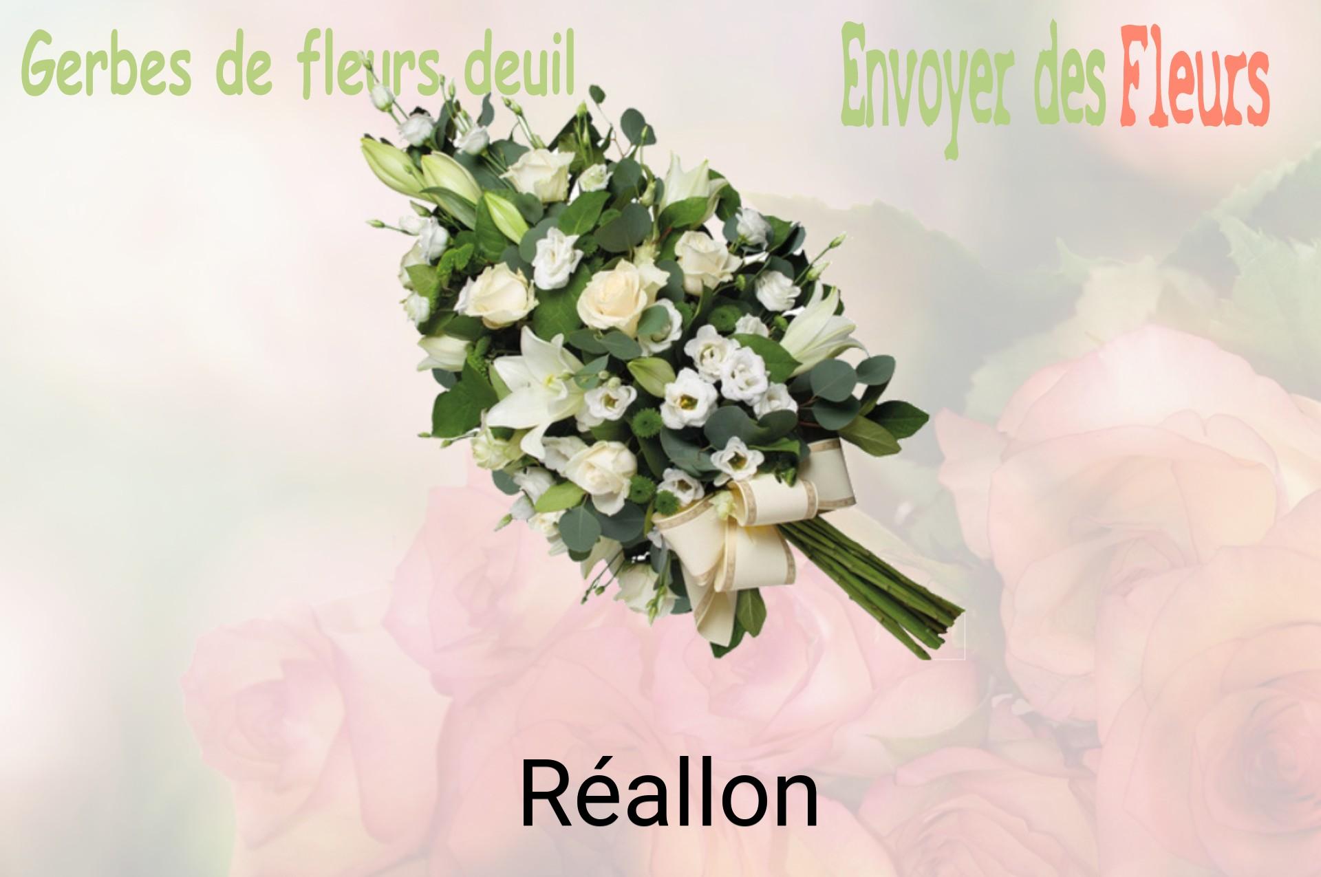 Gerbe de fleurs de deuil livrée à Réallon